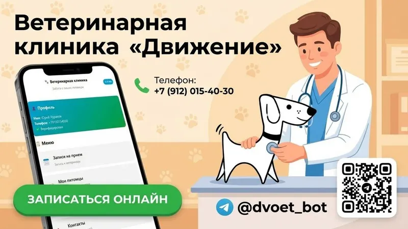 DVVet Bot — Telegram-бот для записи на приём к ветеринару